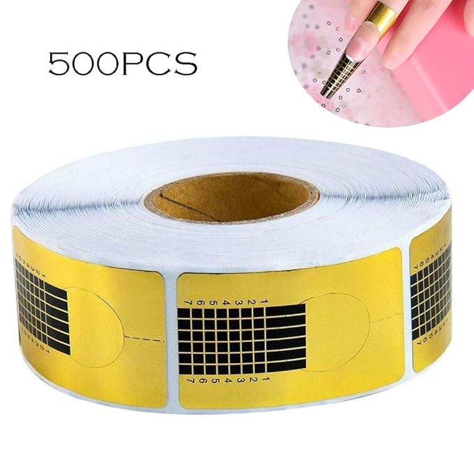 500Pcs Nail Extension Forms Guide Stickers UV Gel Nails Art Form Shaper Acrylic French DIY Tool Manicure Design