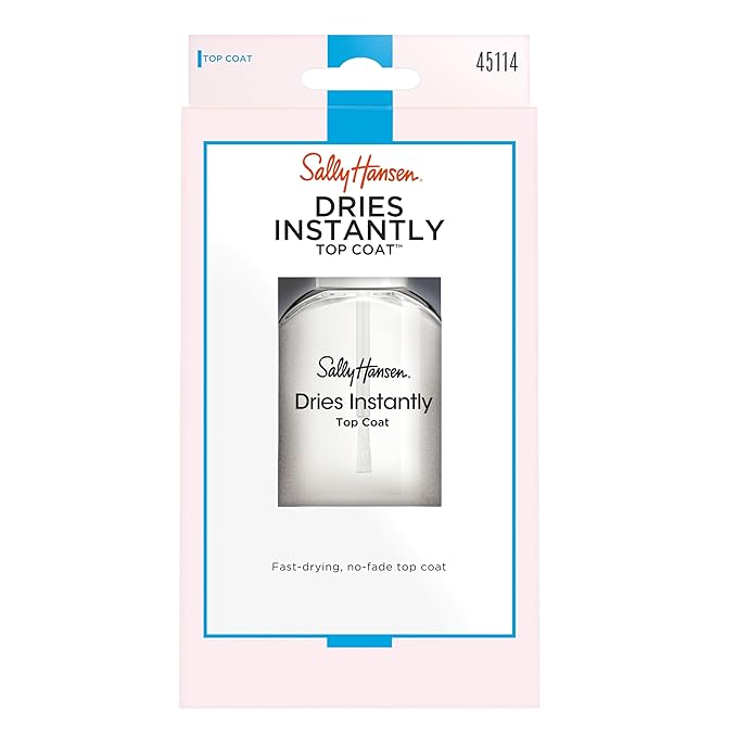 Sally Hansen Insta-Dri®, Dries Instantly Top Coat, Quick Dry, Long Lasting, Streak-Free Shine, Clear Nail Polish