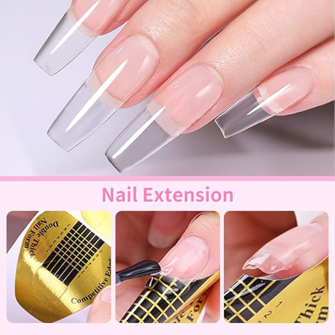 Born Pretty Nail Glue for Press on Nails, Blooming & Rhinestone - Quick Dry Nail Adhesive for Tips, 6 in 1 Gel Nails Glue Nail Art Design and DIY Extensions for Home Salon