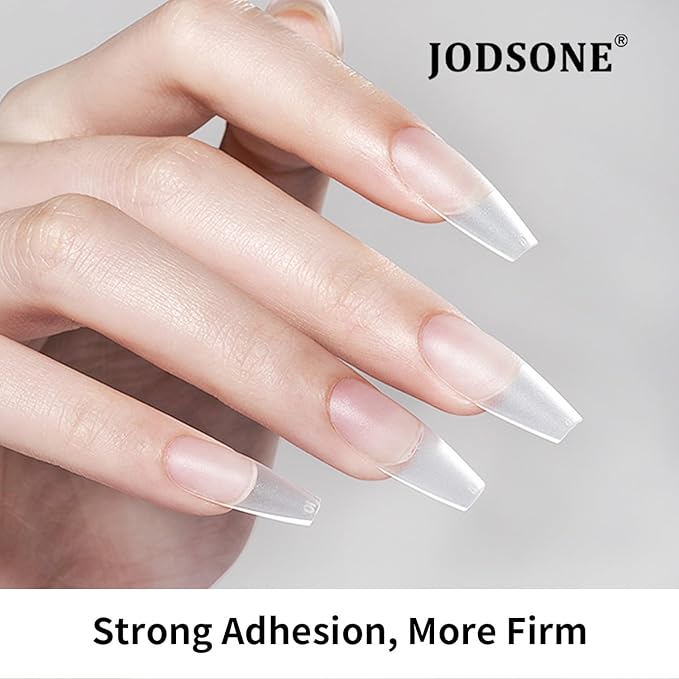 JODSONE 2PCS 10ML Nail Glue Gel for Long Acrylic Extension Nail False Tips and Clear Press On Nails Repair Treatment Rhinestone, Girl Gift for Home Salon Beginner DIY