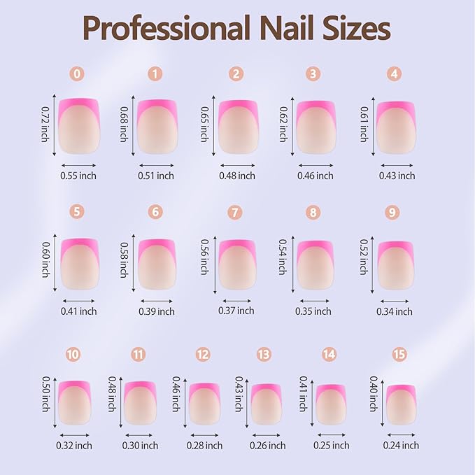 Misssix French Gel Nail Tips, 160Pcs French Tip Press on Nails Short Square, No Need to File Tips Pre-lasting, Fake Nails for Nail Art DIY 16 Sizes