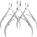 Mudder 3 Packs Cuticle Trimmer Nippers Cutter Tool Stainless Steel Nail Cuticle Scissors Remover with Pointed Blade Scissors Pedicure Manicure Tool for Fingernails and Toenails Nails Care