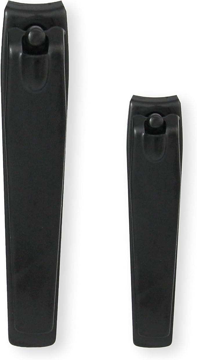 Amazon Basics Toenail and Fingernail Clipper Set, Nail Clippers, Grooming Tool, Black