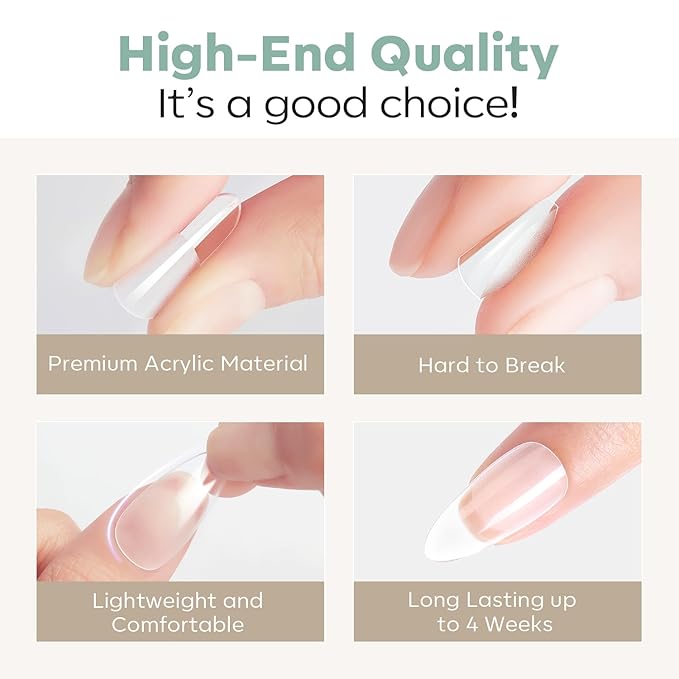 modelones Long Square Nail Tips, 3XXXL Straight Pre-shaped Soft Gel Tips Fake Nails False Acrylic Clear Full Cover Press on Extension Kit Gel Manicure DIY at Home 216PCS 12Sizes