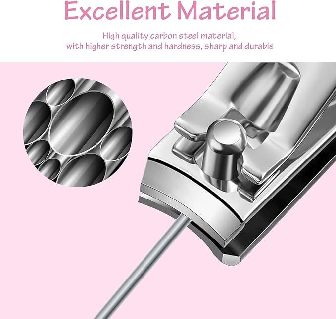 Nail Clippers Set 30 Pcs Professional Grooming Kits, Fingernail and Toenail Clipper Cutters, Ear Wax Removal Kit, Pedicure Tools, Manicure Tools with Luxurious Travel Case