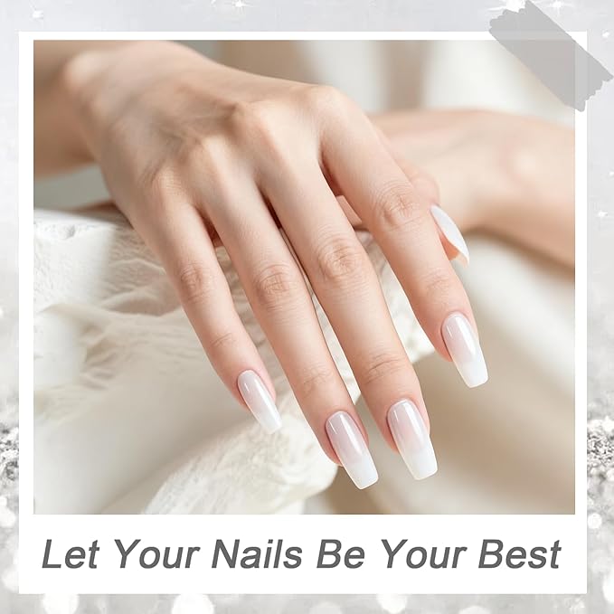 JODSONE 16.5ml Jelly White Gel Nail Polish Crystal Gloss and Long-lasting Makeup Nail Art Design Female DIY Household