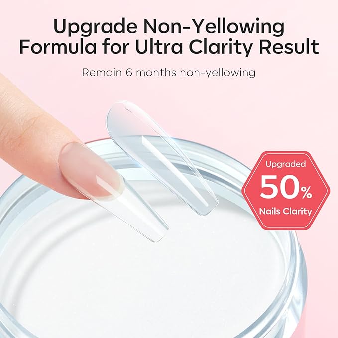 Modelones Acrylic Powder, 4.23oz Transparent Large Capacity Professional Acrylic Nail Powder Polymer for 3D French Nails Manicure Extensions & Carving, Long-Lasting Beauty Gifts
