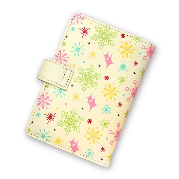 Maniology Mini Snowflakes Stamping Plate Organizer | Limited Edition Compact Holiday Nail Art Storage Case with 16 Top-Loading Semi-Sheer Pockets for Stamping Plate Protection