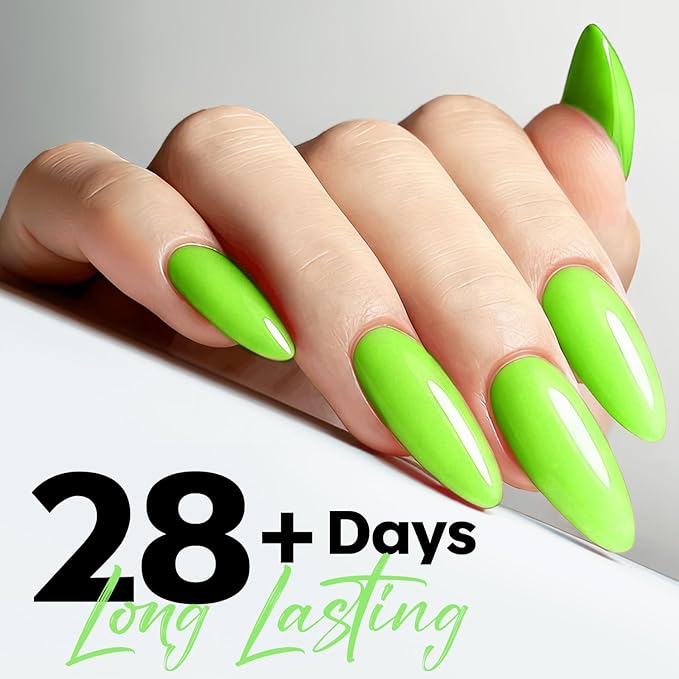 modelones Green Gel Nail Polish Neon Green Gel Polish Lime Summer Nail Poish Soak Off Pastel U V Nail Design Salon DIY Manicure 15 ML