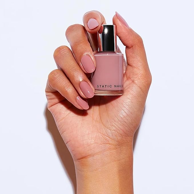 Static Nails Liquid Glass Lacquer, Longer Lasting 8+ Free Treatment Nail Polish (Pinks) (Irene) - Quick Dry Finger Nail Polish - DIY Nail Art Salon - Gift for Women