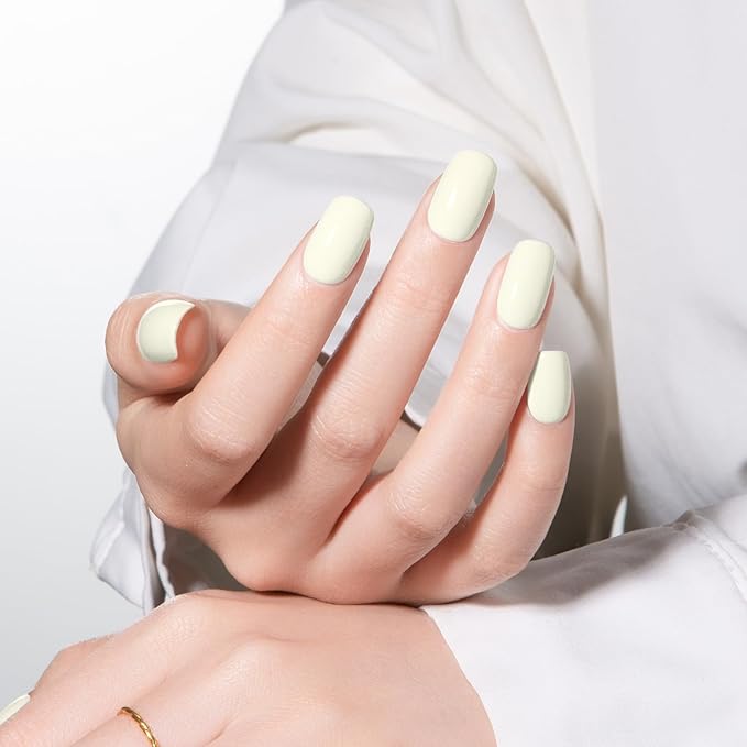 MAYCHAO 15ML Ivory Gel Nail Polish 1Pc Creamy Ivory Gel Polish Soak Off UV LED Nail Polish Nail Art Starter Manicure Salon DIY at Home, 0.5 OZ