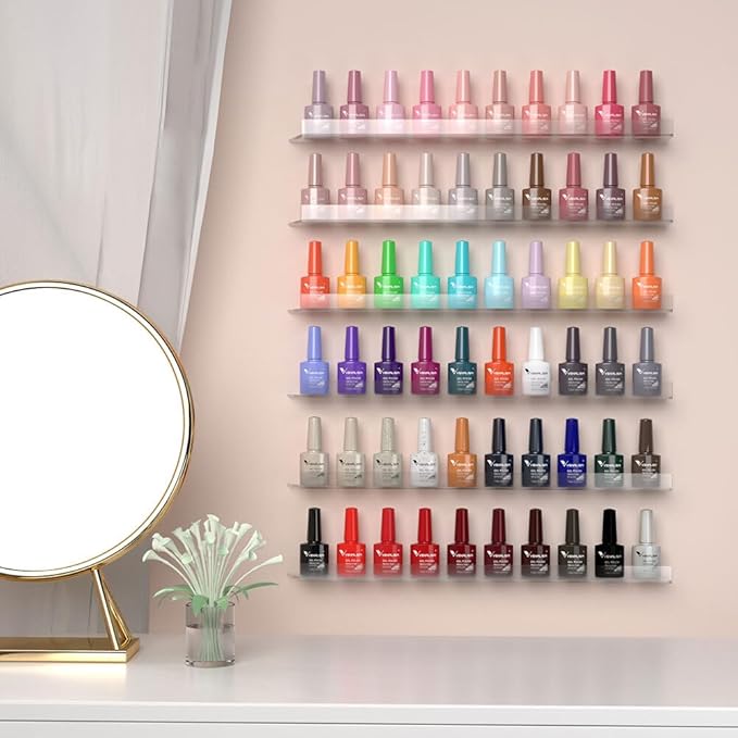 VENALISA VIP4 Gel Nail Polish Kit of 65 Pcs With Color Book Red Pink Orange Green Colors Gel Polish Set Soak Off UV Gel Salon Nail Art DIY at Home Manicure