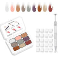 AIJIMEI Ombre Gel, Gradient Painting Gel, Ombre Gel Nail Polish, Including 100 Nail Sponges And Grabbing Pen Suitable For Salons And Family DIY (A2)