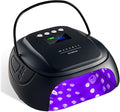 Makartt UV Nail Lamp – 30W Fast Curing UV Light with Handle Rechargeable Cordless Nail Dryer for Gel Nail Polish with 45 Beads Dual Lights 4 Timers LCD Smart Sensor for Nail Art Design(Matte Black)
