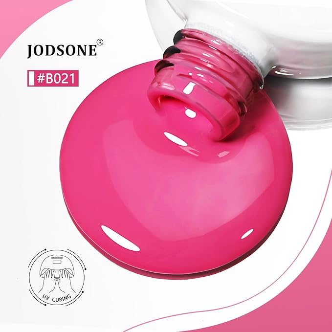 JODSONE 16.5ml Pink Purple Gel Nail Polish Pink Purple Gel Polish Bright High Gloss Soak Off U V Nail Manicure Salon DIY at Home