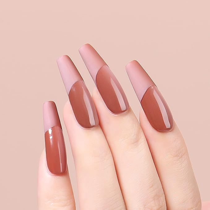 AIMEILI Hema Free Builder Nail Gel Natural Color Gel, 6 Colors 15ml Nail Extension Kit U V LED Nail Enhancement Gel Starter Kit with False Nail Kit