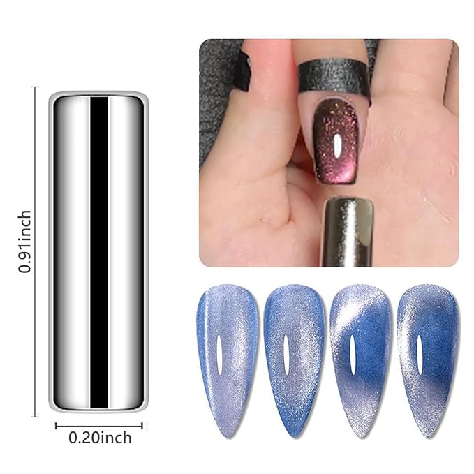 9pcs Nail Cat Eye Magnets For Nails Art Magnet For Cat Eye Gel Nail Polish Magnet Tools Nail Magnet Nails Round Square Magnet Stick Cat eye Designs Tool Magnetic Nail Art Magnets Tool