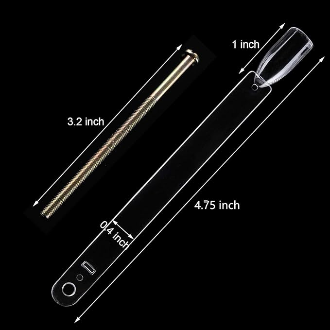 200 Pieces Clear Square Nail Tips Color Display Swatches With Metal Screw Holder Fan Shaped Plastic Sample Stick