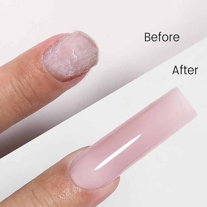 50g Builder Gel for Nails, Long-Lasting Soak-Off Nail Extension Gel for Beginners & DIY Home Salon Manicure(YMH04-Pale Lavender Nude)