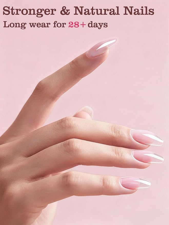 EBANKU 100ml Builder Gel for Nails Clear, Strengthener Gel Color Hard Builder, Nail Apex Building Soak off Long Lasting for DIY Art Manicure