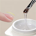 GAOY Low-Heat Clear Builder Gel for Nails, 30ml Self-Leveling Nail Strengthener, Soak Off Long Lasting Hard UV Gel, Base Coat Top Coat Needed