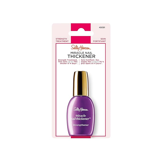 Sally Hansen Nail Treatment Miracle Nail Thickener™ | Strengthens & Protects Soft, Thin Nails | Infused with Calcium & Ceramic Gel Formula