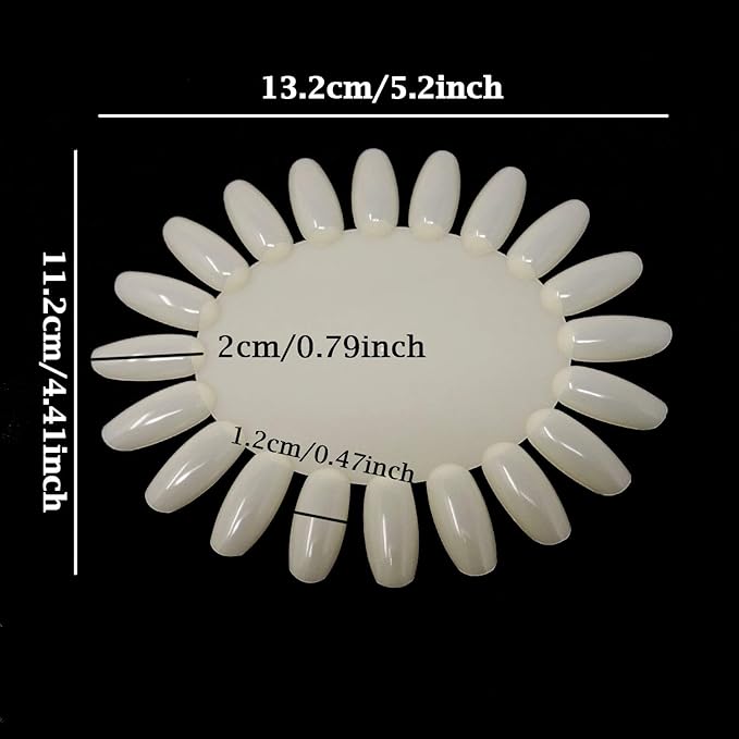 Honbay 12PCS Plastic 20 Tips False Nail Swatches Wheels Nail Art Color Polish Display Wheel for Manicure