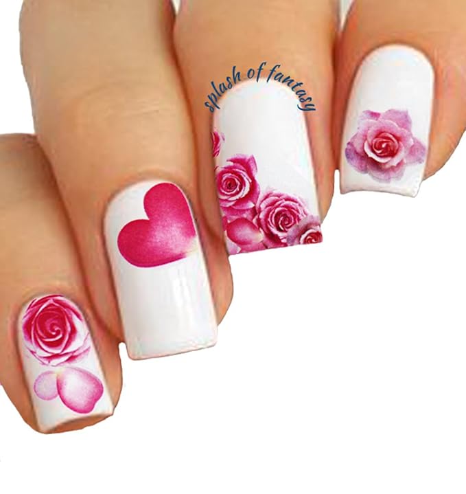 Nail Art 3D Stickers ♥ Colorful Flower Collection of 10 Decals /EE-I/