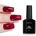 TOMICCA Sheer Gel Nail Polish, Jelly Red Nail Polish, Long Lasting Wine Red Gel Polish for Translucent Color Nail Art DIY Manicure Salon