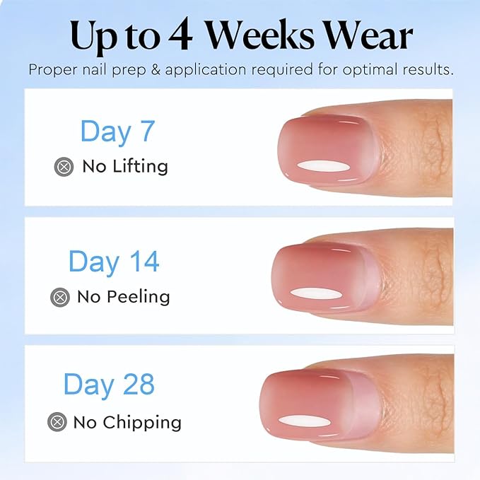 AZUREBEAUTY 15ml Rubber Base Gel Polish and No Wipe Top Coat Set, Builder Base Coat and Ultra Shine Top Self Leveling Apex Building Nail Strengthener, Long Lasting for Thin Weak Brittle Nails