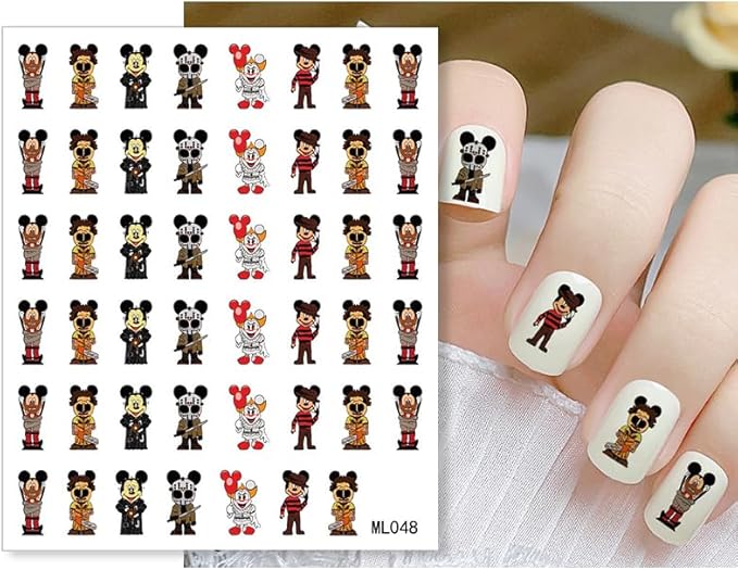 8 Sheets Laser Halloween Nail Art Stickers Decals Cute Ghost Cartoon Self Adhesive Nail Design Supply Laser Pumpkin Ghost Nail Stickers for Women Girls DIY Manicure Halloween Nail Decals Decoration