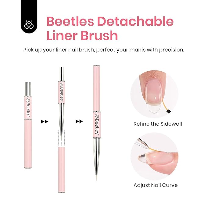 Beetles Builder Gel HEMA-Free-Sheer Breeze 0.5 oz 7 in 1 for Building Apex Strengthening Thickening Extension DIY Salon at Home for Beginner Sensitive Nails,Clear Builder Nails Gel Kit,UV Lamp Needed