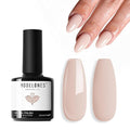 modelones Nude Gel Nail Polish Light Brown Nail Polish Ivory Elegant Color Gel Polish Khaki Soak Off LED Nail Lamp Manicure Salon 15 ML