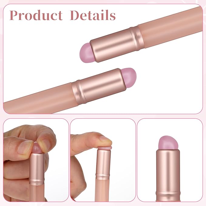 3 Pcs Silicone Brush for Nails Ombre Brush Nail Art, Reusable Nail Gradient Brush for Gel Polish, Ombre Nail Painting, Manicure DIY Silicone Nail Tool
