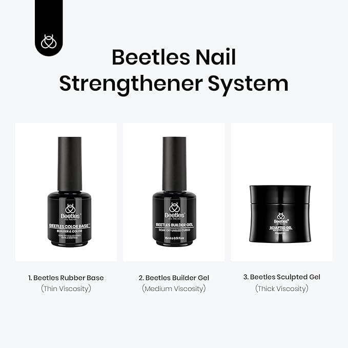 Beetles Rubber Base Builder Nails Gel: Brownish Pink Natural Nude Color Base Gel Nail Polish For Nails Thickening, U V LED Lamp Cure Nail Strengthening Extension Sculpting