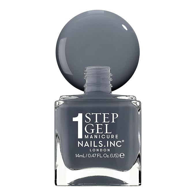 Nails Inc It's Topless Gel-Like Nail Polish, 4-in-1 Base Coat, Treatment, Color & Top Coat, Long Lasting, Strong, Chip Free Nails, Glossy Salon Quality Manicure, Air Dry Nail Polish, Emily, 0.47 Fl Oz