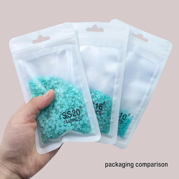 Flatback Glass Rhinestones,Bedazzler Gems 1440pcs Non Hotfix Crystal Rhinestones for Nail Charms Crafts Clothes Tumblers,Eggshell Blue Neon,SS20