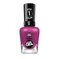 Sally Hansen Miracle Gel Salon Quality Nail Polish | Gel-Like Formula, Two-Step System, No UV Light Needed, Long Lasting | Opaque, Glossy | 533 Brewberry | Plum Purple Nail Color