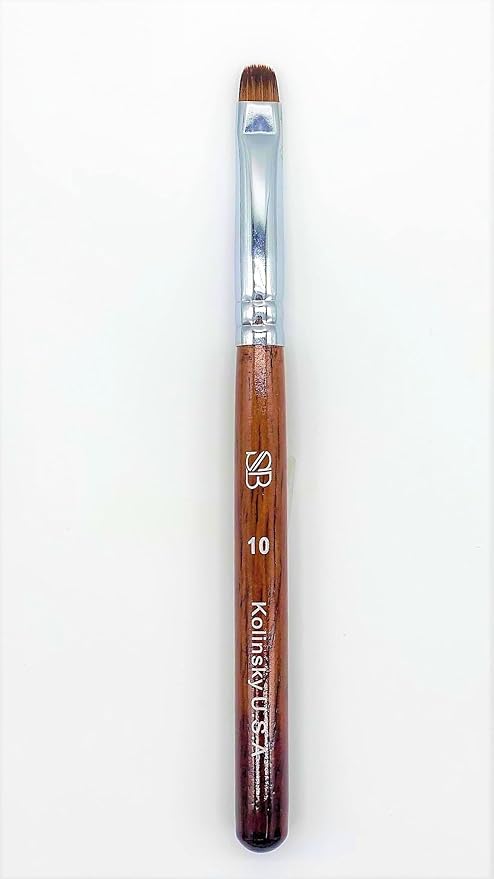 Premium Kolinsky French Brush (Size 10, Wood Handle)