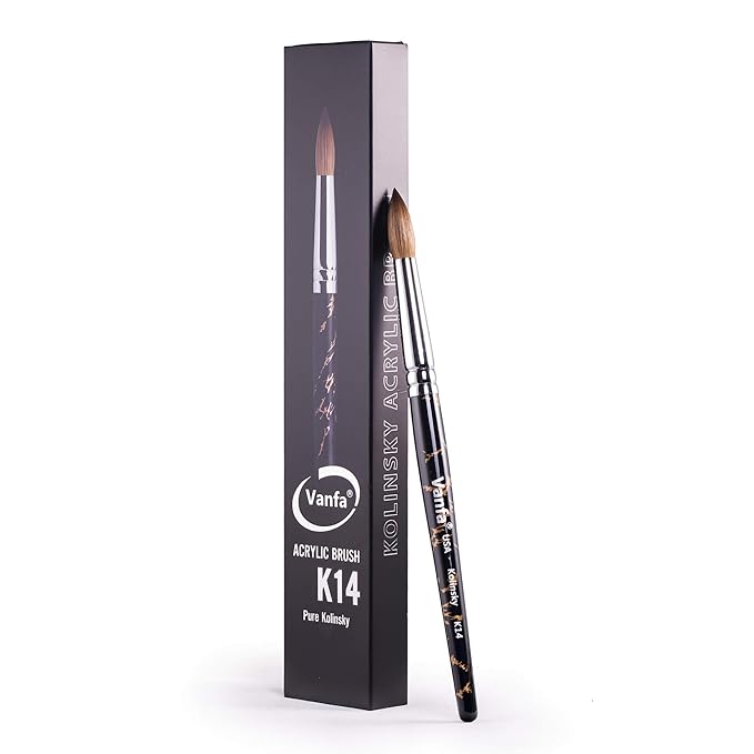 VANFA Acrylic Nail Brush with Pure Kolinsky Hair K14