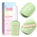 Beetles Mint Green Gel Nail Polish - Taste of Spring Matcha Mousse Pastel Green Gel Polish, Same Color Bottle, Soak Off UV LED Pastel Nails Art, Manicure Salon DIY Spring Nails for St Patricks Day