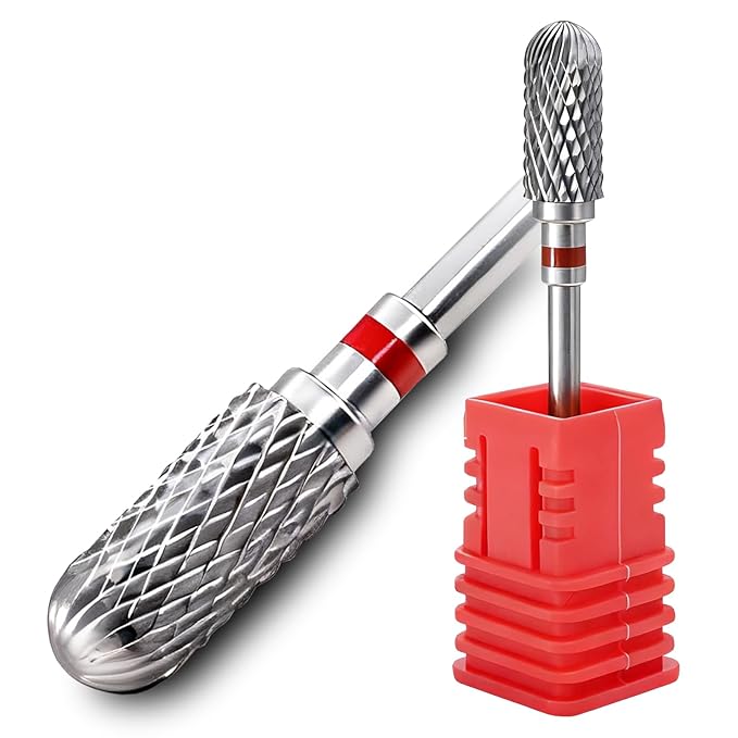 3/32" Carbide Nail Drill Bits,Gel Polish Remover Drills Bit,Cuticle Clean Nail Drills Bit,Professional Nails Art Tools,Remover Drills Bit Art Supplies for Nail and Cuticle (Fine - F)