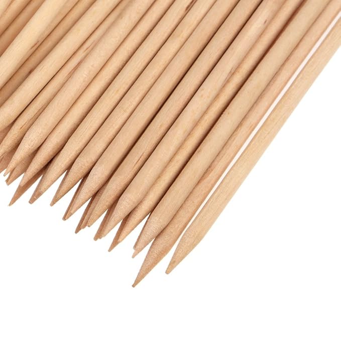 Orange Wood Sticks, Nail Art, Cuticle Pusher Remover, Manicure Pedicure Tool (50 Pieces)