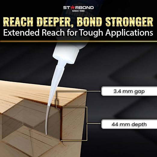 Starbond CA Glue Tips - Extension Applicator Microtips for Precision - Tapered Design for More Snug Fit (50 Pieces)