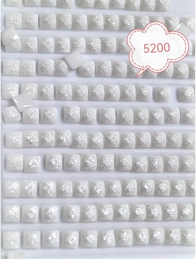 76000PCS Fairy Beads for Diamond Painting, Diamond Painting Accessories, 76 Colors Square Drills for Crafts, Bead Art or Nails Art, 2.5MM