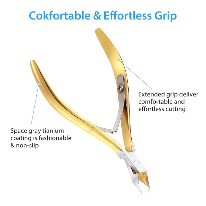 Mudder 3 Packs Cuticle Trimmer Nippers Cutter Tool Stainless Steel Nail Cuticle Scissors Remover with Pointed Blade Scissors Pedicure Manicure Tool for Fingernails and Toenails Nails Care
