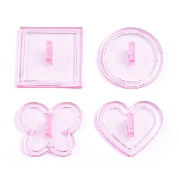 4pcs Nail Practice Stand Nail Support for Nails Display Fake Nail Holder Painting Nail Designs for Beginner Practice Nail Art, Home DIY and Nail Art Salon Use (Pink)
