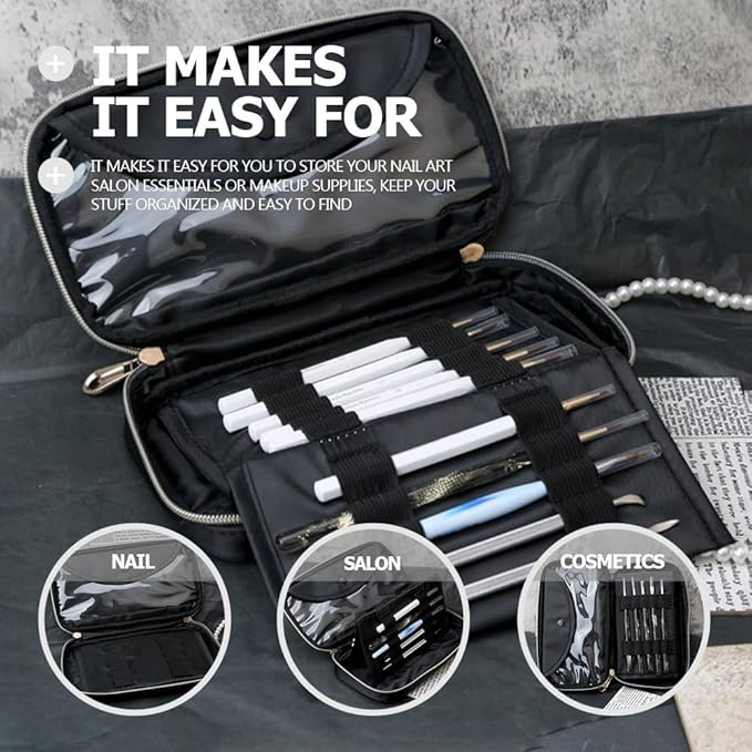 Nail Brush Storage Storage Tote Container Bag Manicure Pouch Manicure Pen Holder Art Painting Pen Pouch Nail Art Brush Case Fabric
