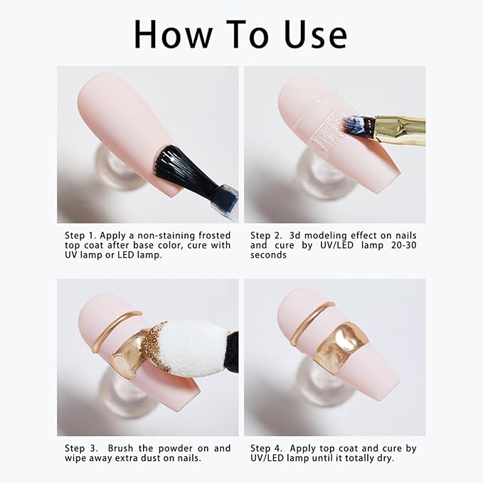 Solid 3d Nail Sculpting Gel For Nail Art, 3d Nail Art Gel Multifunctional 3d Molding For Nails Salon Home DIY (Transparent)