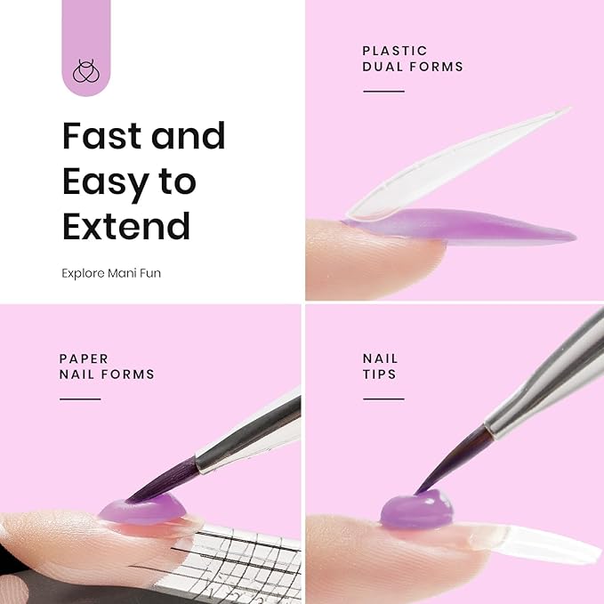Beetles Nail Extension Gel Set Blackberry Glaze 12 Colors Poly Nail Gel Kit Beginners DIY Home Salon Gift for Women UV & LED Cured